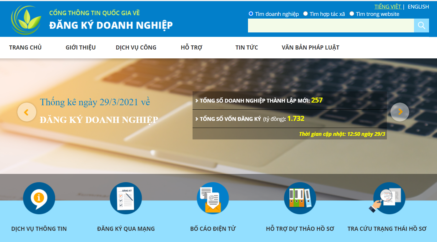 Hướng dẫn đăng ký tài khoản đăng ký kinh doanh online