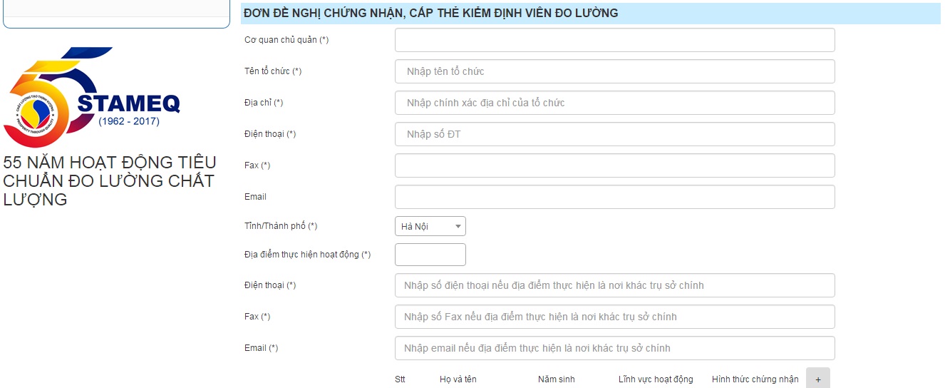 Hướng dẫn nộp hồ sơ trực tuyến tại Tổng cục Tiêu chuẩn Đo lường Chất lượng