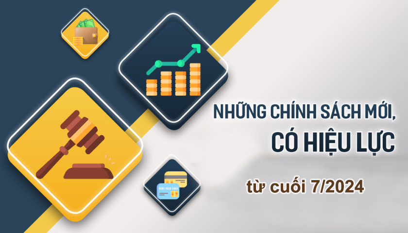 Chính sách mới nổi bật có hiệu lực từ cuối tháng 7/2024